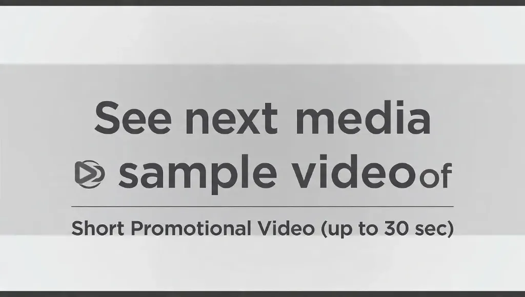 Standard Promotional Video (up to 60 sec)